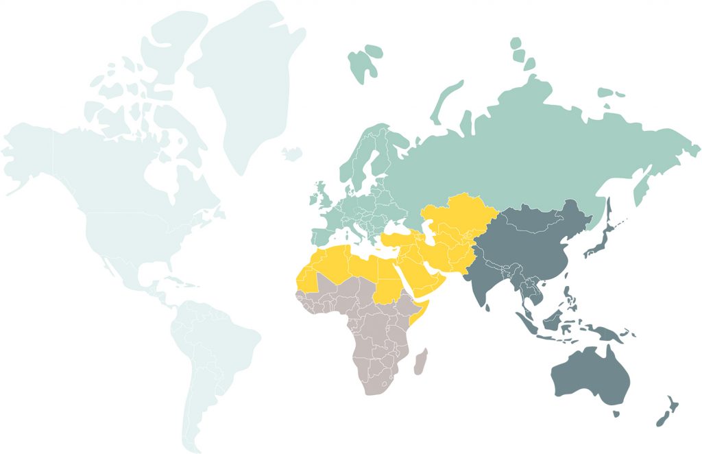 GlobalRize Landenkaart